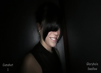 Glory hole dans la pénombre avec Savannah