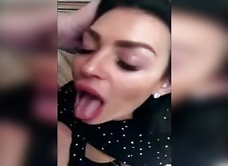 Pulpy brunette in sexy lingerie fucked in the kitchen