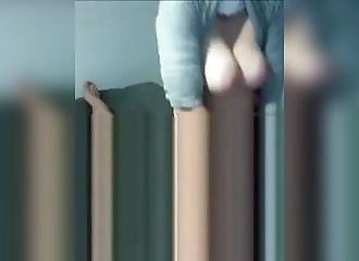 Chick with big perfect tits fucked on the bed